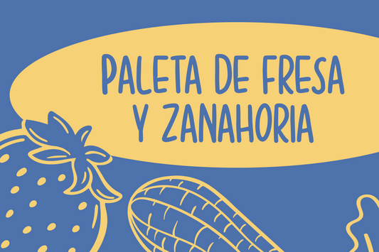 Receta Tagoomie: Paleta de fresa y zanahoria